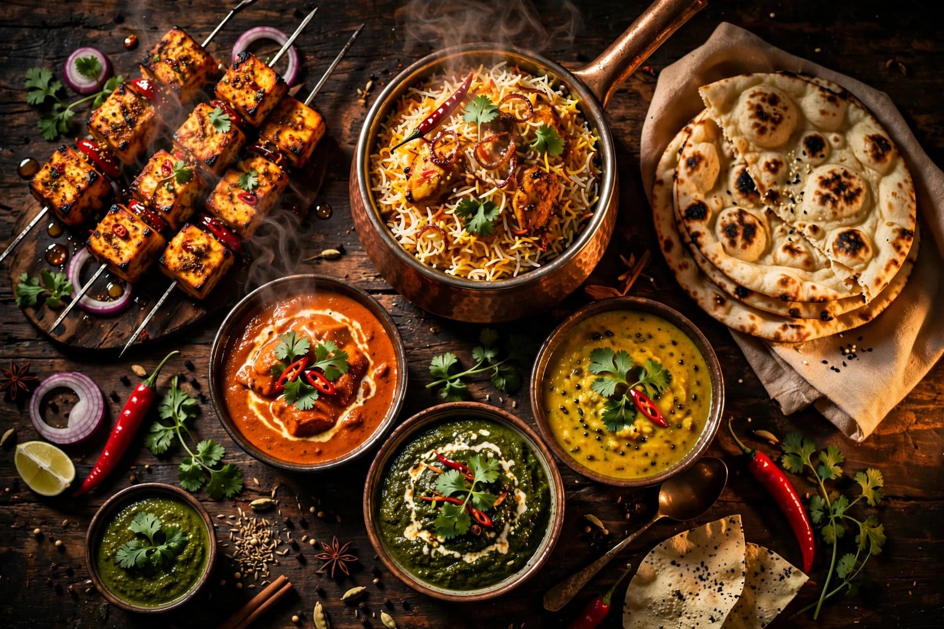 A vibrant spread of dishes at a restaurant using LocalBoost