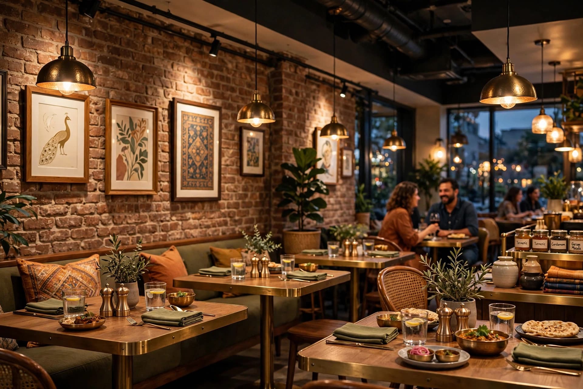 A restaurant dining room